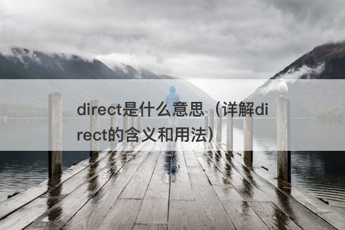 direct是什么意思（详解direct的含义和用法）