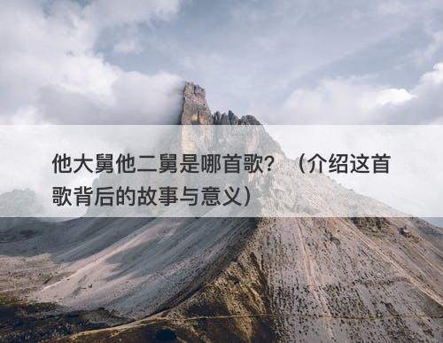 他大舅他二舅是哪首歌？（介绍这首歌背后的故事与意义）