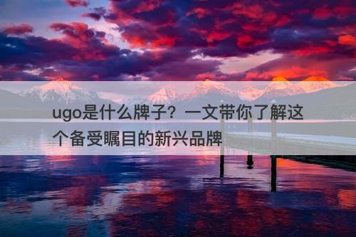 ugo是什么牌子？一文带你了解这个备受瞩目的新兴品牌