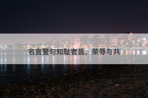 名言警句知耻者昌，荣辱与共