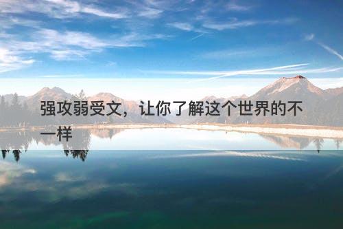 强攻弱受文,让你了解这个世界的不一样