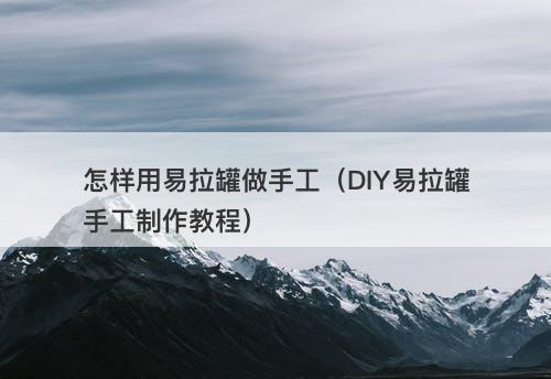 怎样用易拉罐做手工（DIY易拉罐手工制作教程）
