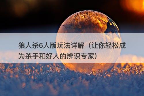 狼人杀6人版玩法详解（让你轻松成为杀手和好人的辨识专家）-图1