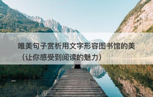 唯美句子赏析用文字形容图书馆的美（让你感受到阅读的魅力）