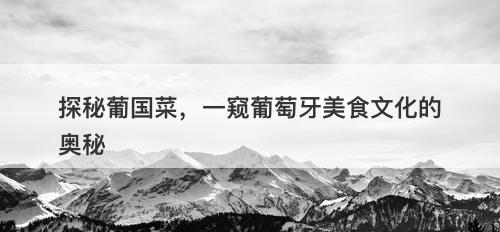 探秘葡国菜，一窥葡萄牙美食文化的奥秘