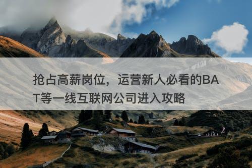 抢占高薪岗位,运营新人必看的BAT等一线互联网公司进入攻略