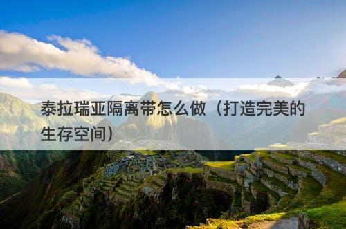 泰拉瑞亚隔离带怎么做（打造完美的生存空间）