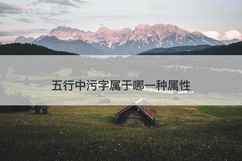 五行中污字属于哪一种属性