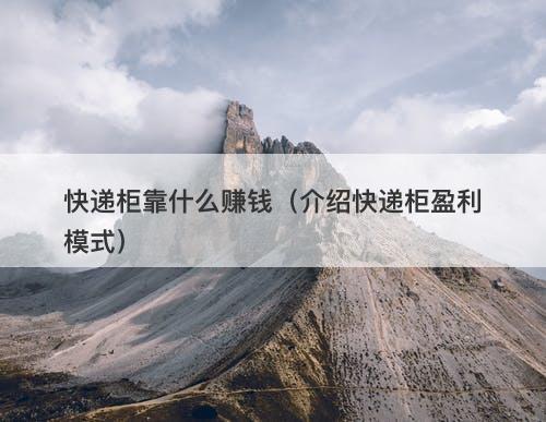 快递柜靠什么赚钱（介绍快递柜盈利模式）
