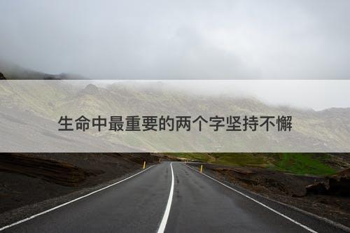 生命中最重要的两个字坚持不懈