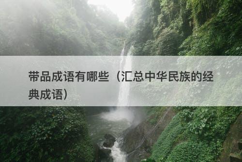 带品成语有哪些（汇总中华民族的经典成语）
