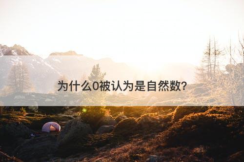 为什么0被认为是自然数？