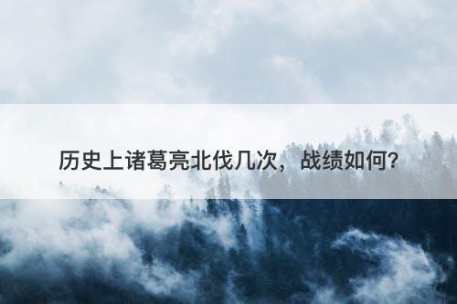 历史上诸葛亮北伐几次，战绩如何？-图1