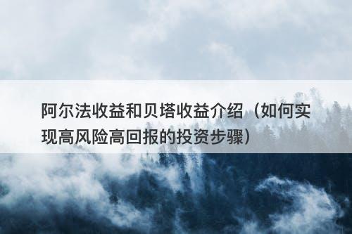 阿尔法收益和贝塔收益介绍（如何实现高风险高回报的投资步骤）