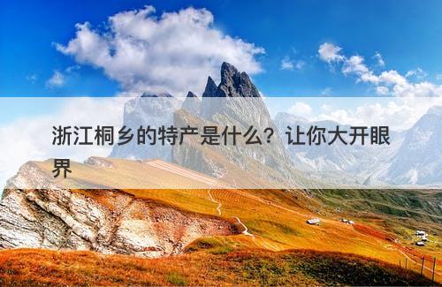 浙江桐乡的特产是什么？让你大开眼界