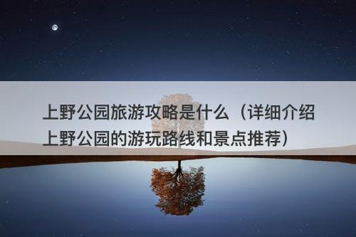 上野公园旅游攻略是什么（详细介绍上野公园的游玩路线和景点推荐）
