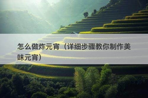 怎么做炸元宵（详细步骤教你制作美味元宵）