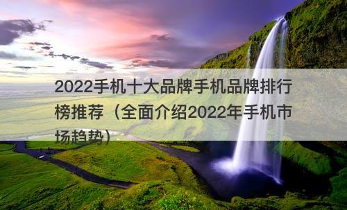2022手机十大品牌手机品牌排行榜推荐（全面介绍2022年手机市场趋势）