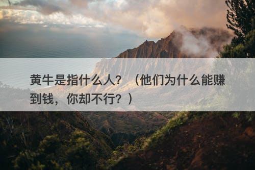 黄牛是指什么人？（他们为什么能赚到钱，你却不行？）