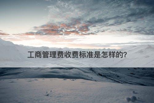 工商管理费收费标准是怎样的？