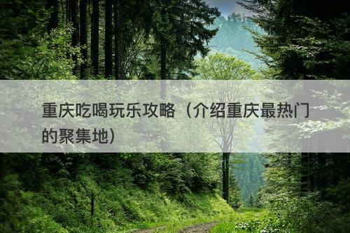 重庆吃喝玩乐攻略（介绍重庆最热门的聚集地）
