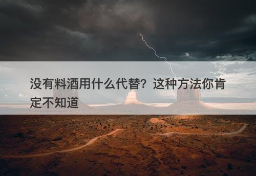 没有料酒用什么代替？这种方法你肯定不知道