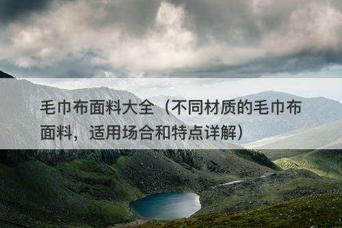 毛巾布面料大全（不同材质的毛巾布面料，适用场合和特点详解）