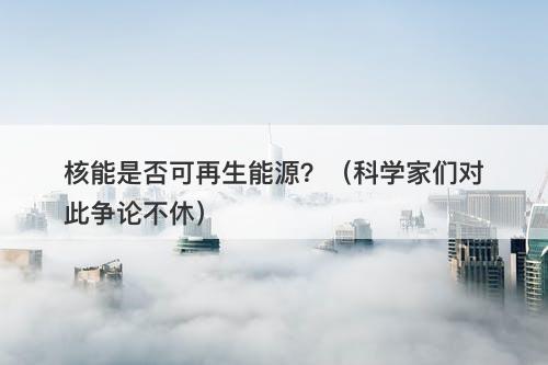 核能是否可再生能源？（科学家们对此争论不休）
