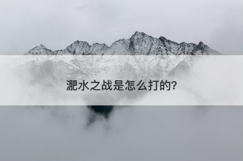 淝水之战是怎么打的？