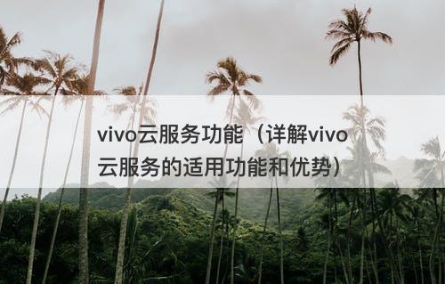 vivo云服务功能（详解vivo云服务的适用功能和优势）