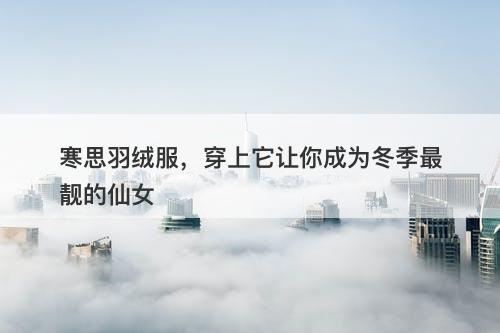 寒思羽绒服，穿上它让你成为冬季最靓的仙女