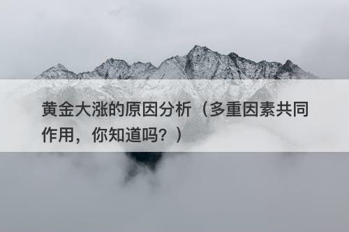 黄金大涨的原因分析（多重因素共同作用，你知道吗？）