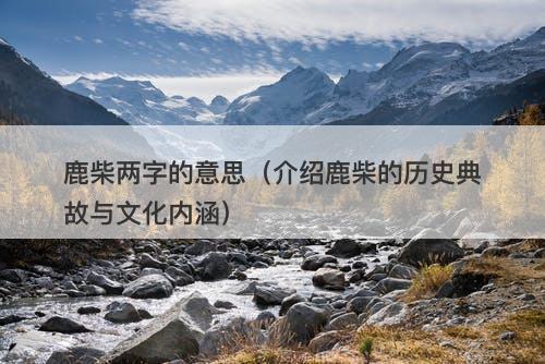鹿柴两字的意思（介绍鹿柴的历史典故与文化内涵）