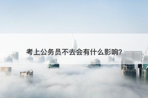 考上公务员不去会有什么影响？
