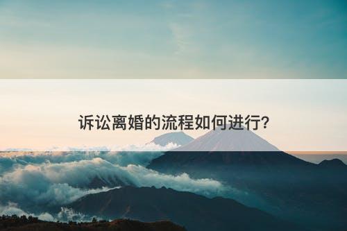诉讼离婚的流程如何进行？-图1