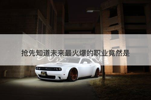 抢先知道未来最火爆的职业竟然是-图1