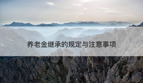 养老金继承的规定与注意事项