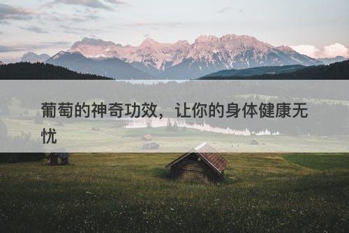 葡萄的神奇功效，让你的身体健康无忧