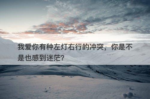 我爱你有种左灯右行的冲突，你是不是也感到迷茫？
