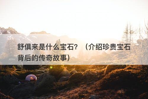 舒俱来是什么宝石？（介绍珍贵宝石背后的传奇故事）