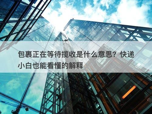 包裹正在等待揽收是什么意思？快递小白也能看懂的解释