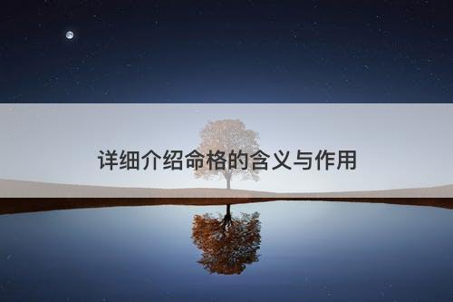 详细介绍命格的含义与作用