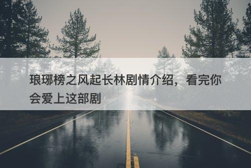琅琊榜之风起长林剧情介绍，看完你会爱上这部剧