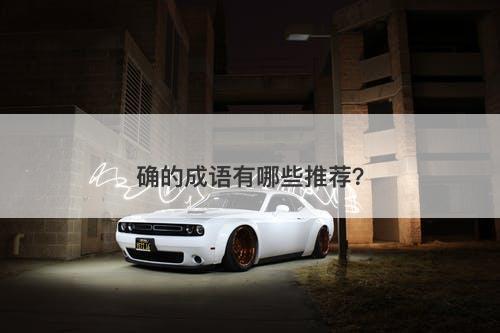 确的成语有哪些推荐？