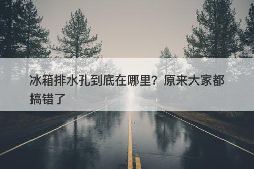 冰箱排水孔到底在哪里？原来大家都搞错了