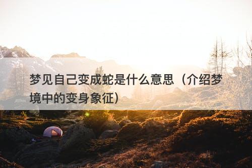 梦见自己变成蛇是什么意思（介绍梦境中的变身象征）
