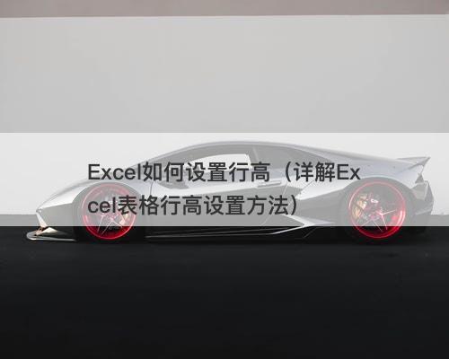 Excel如何设置行高（详解Excel表格行高设置方法）