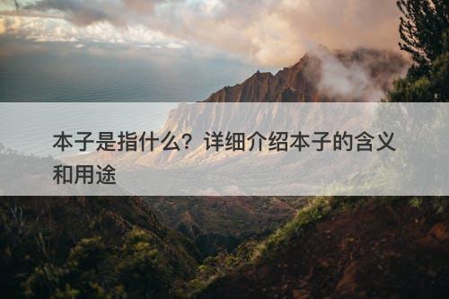 本子是指什么？详细介绍本子的含义和用途