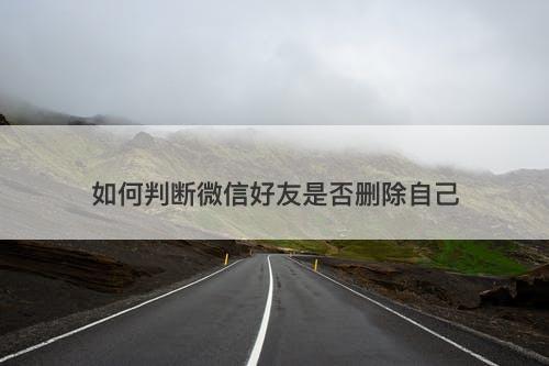 如何判断微信好友是否删除自己