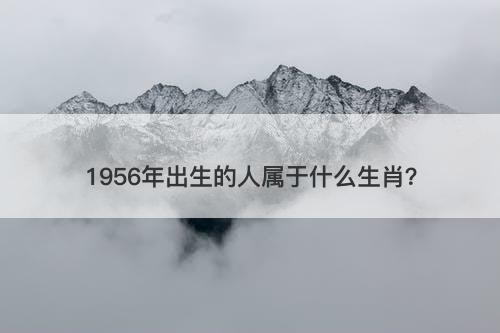 1956年出生的人属于什么生肖？